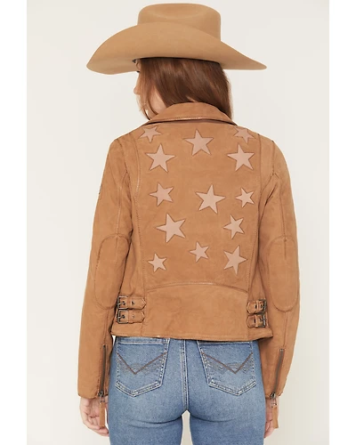Mauritius Women's Misty Scatter Star Leather Jacket