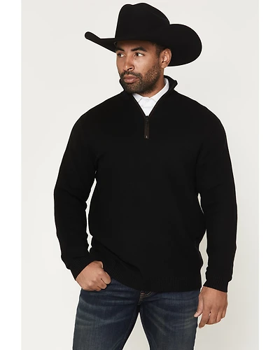 Cody James Black 1978® Men's Parker Solid 1/4 Zip Pullover Sweater