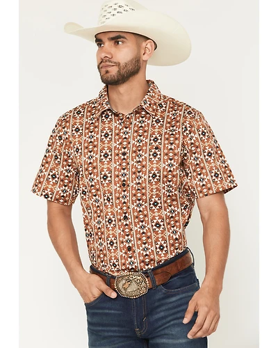 RANK 45® Men's Thunderhead Southwestern Short Sleeve Button-Down Stretch Western Shirt