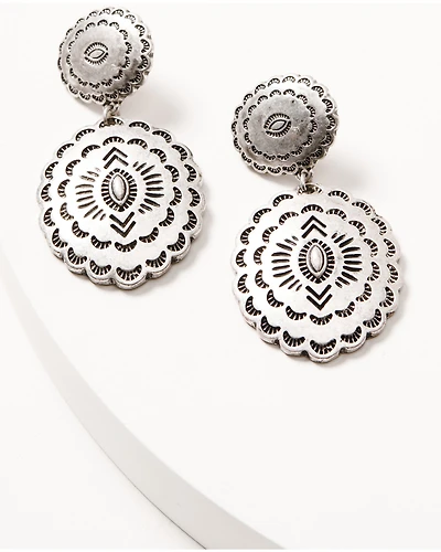 Shyanne Women's Shiloh Ridge Concho Statement Earrings