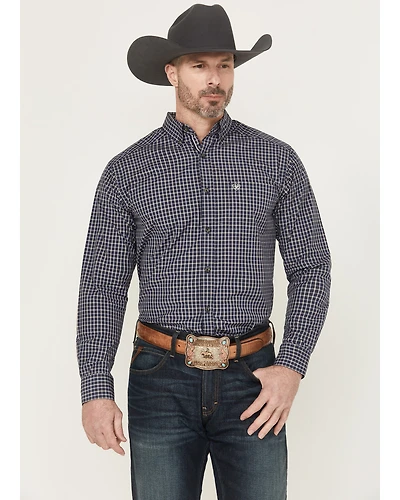 Ariat Men's Canaan Pro Series Plaid Print Long Sleeve Button-Down Stretch Western Shirt