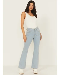 Levi's Women's Light Wash Different Route High Rise 726 Flare Stretch Denim Jeans