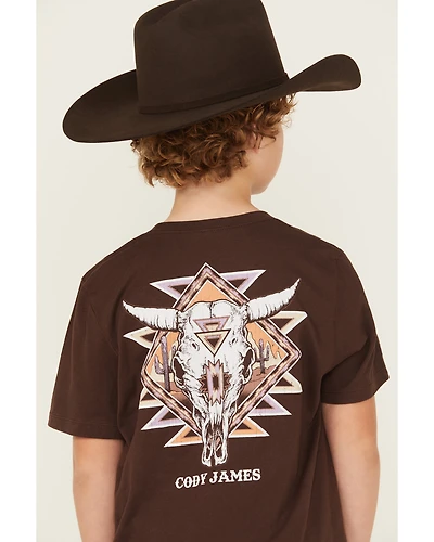 Cody James Boys' Southwestern Skull Short Sleeve Graphic T-Shirt