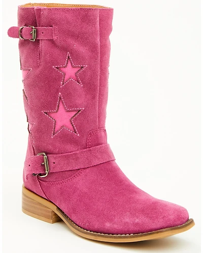 Dingo Little Girls' Blacklist Star Inlay Harness Boots