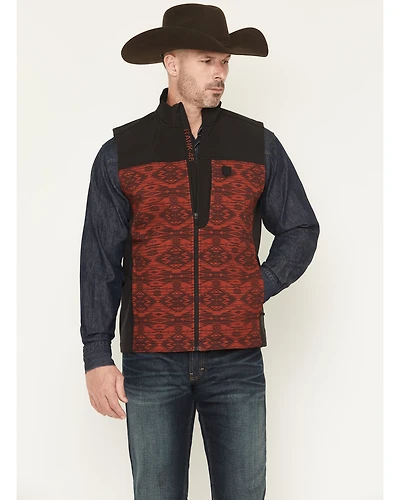 RANK 45® Men's Colorblock Southwestern Print Softshell Vest