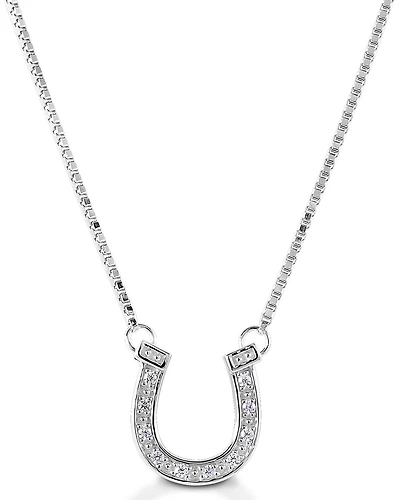 Kelly Herd Women's Pave Horseshoe Necklace