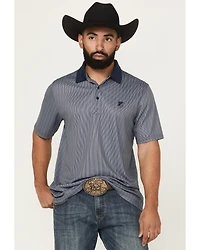 RANK 45® Men's Railroad Striped Short Sleeve Polo