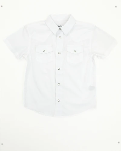 Gibson Trading Co Toddler Boys' Solid Short Sleeve Pearl Snap Western Shirt