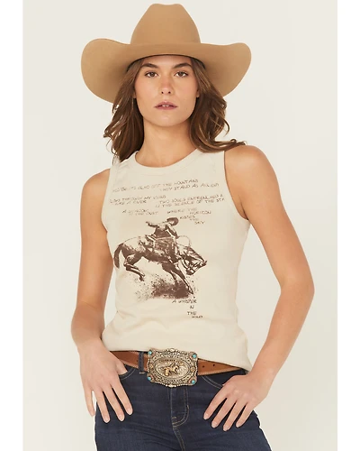 Shyanne Women's Bucking Horse Rib Knit Tank Top