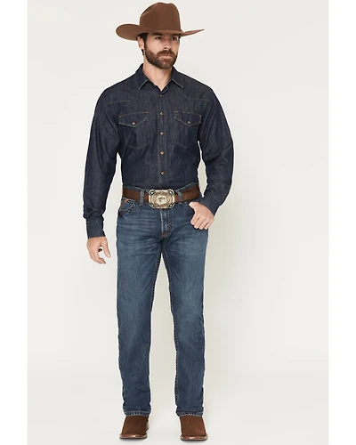 Ariat Men's M4 Newton Norwich Medium Wash Relaxed Straight Rigid Denim Jeans