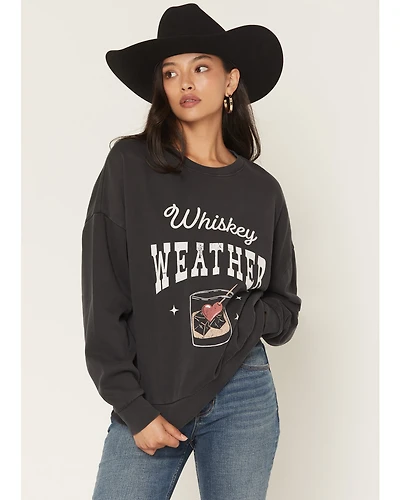 White Crow Women's Whiskey Weather Graphic Crewneck
