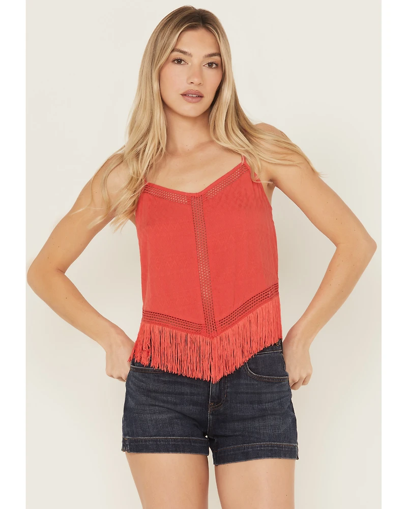 Idyllwind Women's Briarwick Jacquard Fringe Sleeveless Tank Top