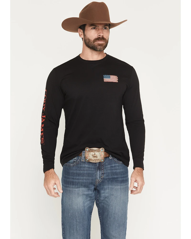 Cody James Men's Americana Logo Long Sleeve Graphic T-Shirt