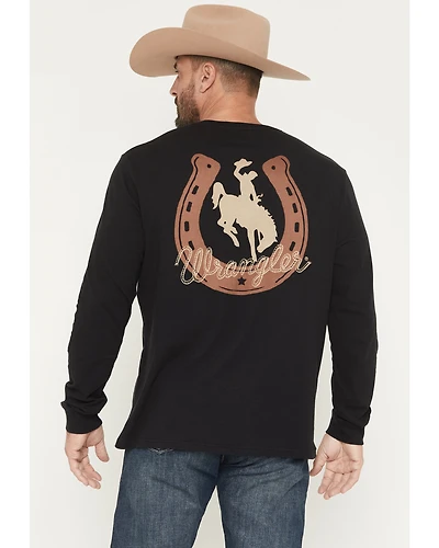 Wrangler Men's Boot Barn Exclusive Horseshoe Cowboy Long Sleeve Graphic T-Shirt