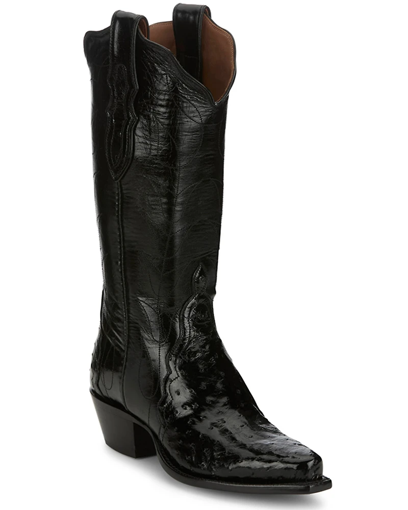 Tony Lama Women's Boot Barn Exclusive Exotic Ostrich Western Boots - Snip Toe