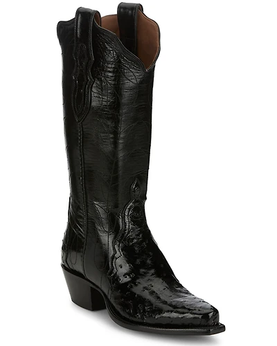 Tony Lama Women's Boot Barn Exclusive Exotic Ostrich Western Boots - Snip Toe