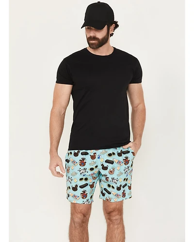Cinch Men's Pool Party Print Stretch Board Shorts