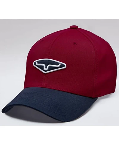 Kimes Ranch Men's Red Dynamite Embroidered Logo Patch Flex-Fit Ball Cap