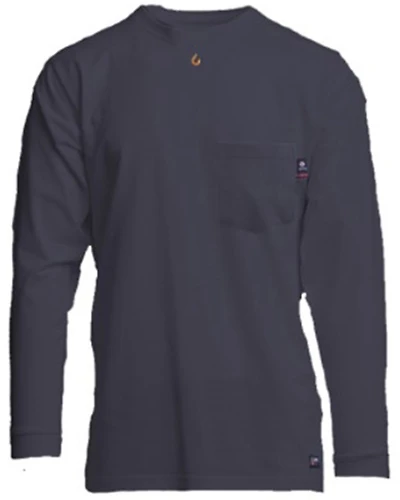 Lapco Men's FR Solid Long Sleeve Work Pocket T-Shirt