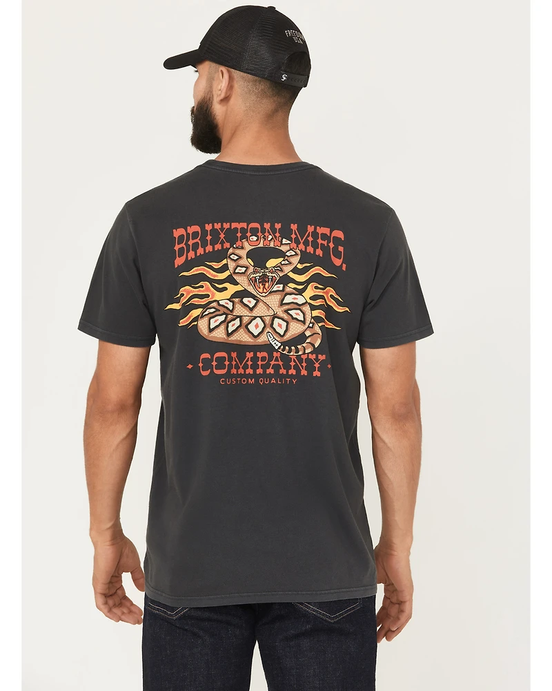 Brixton Men's Hardee Snake Short Sleeve Graphic T-Shirt
