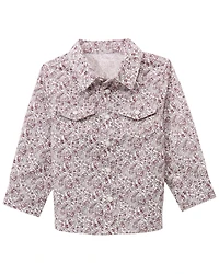 Wrangler Toddler Boys' Paisley Print Long Sleeve Snap Western Shirt