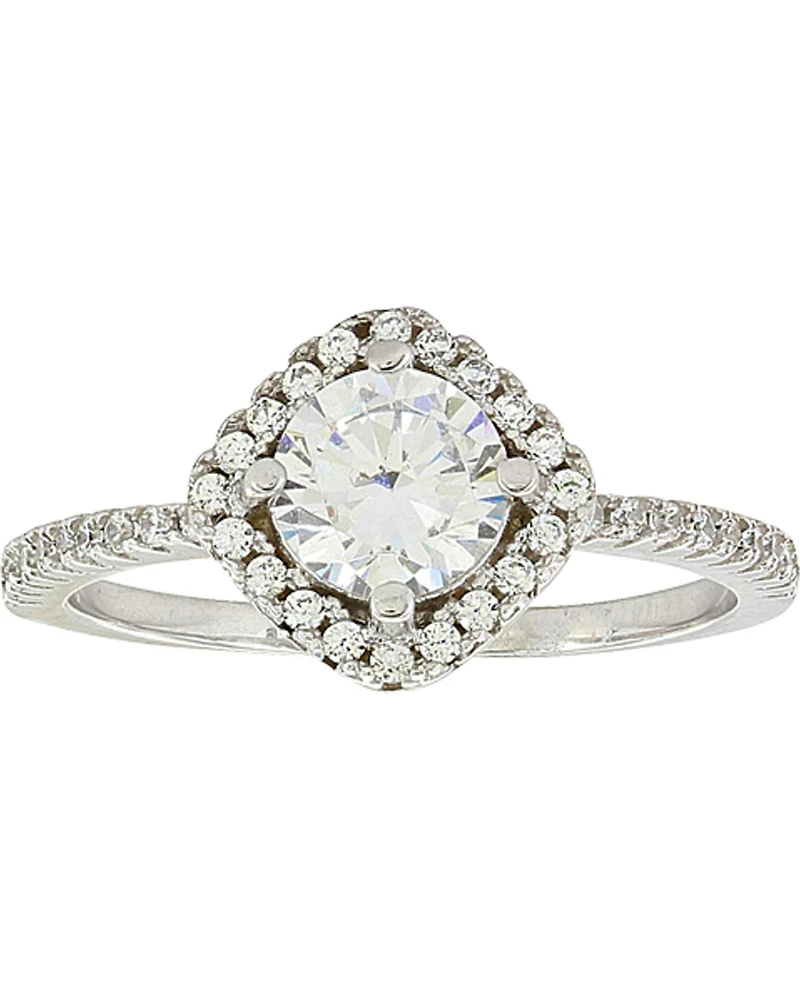 Montana Silversmiths Women's Squarely Perfect Haloed Ring