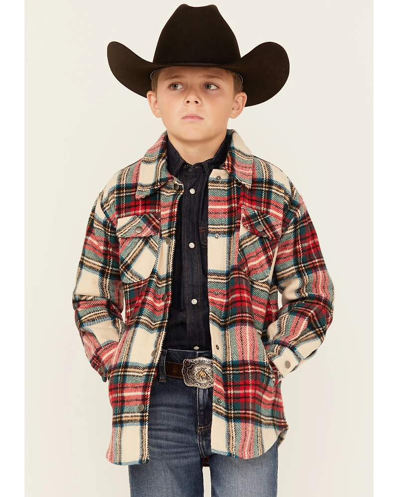 Fornia Boys' Winter Tartan Shirt Jacket