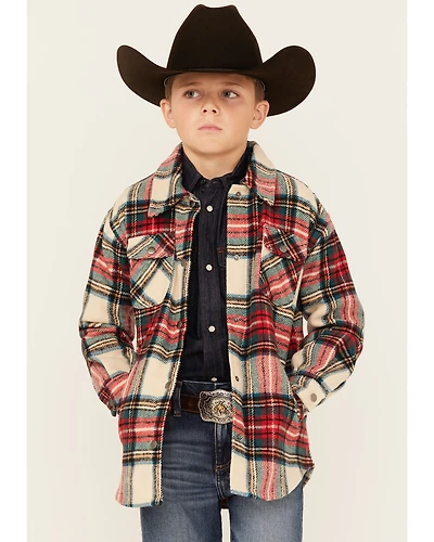 Fornia Boys' Winter Tartan Shirt Jacket