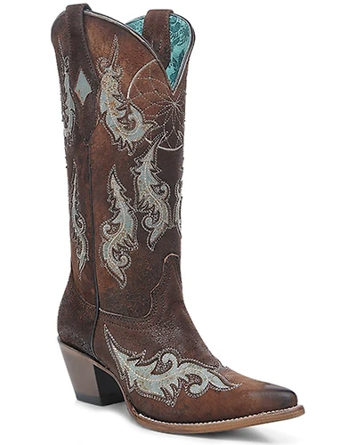 Corral Women's Dream Catcher Distressed Western Boots - Snip Toe