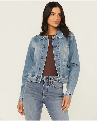 Rolla's X AC/DC Women's Medium Wash Lightning Denim Jacket