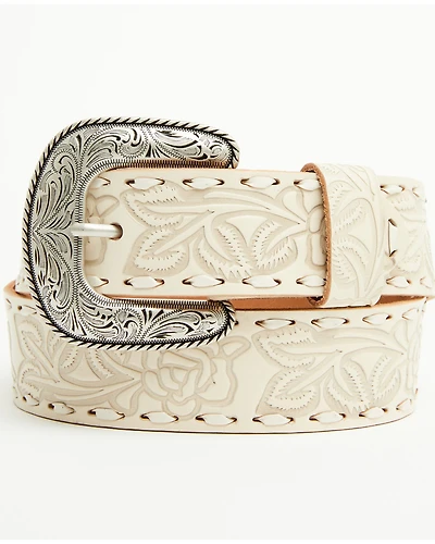 Shyanne Women's Rose Embossed Verity Classic Buckle Belt