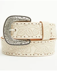 Shyanne Women's Rose Embossed Verity Classic Buckle Belt