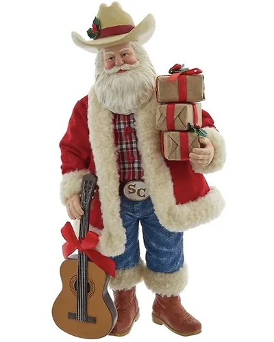 Kurt Adler 11" Fabriché™ Western Santa with Guitar