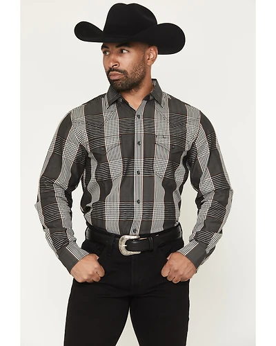 Cody James Black 1978™ Men's Ace Plaid Print Long Sleeve Button-Down Western Shirt