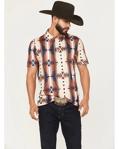 Hooey Men's The Weekender Southwestern Print Short Sleeve Button-Down Polo Shirt