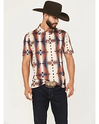 Hooey Men's The Weekender Southwestern Print Short Sleeve Button-Down Polo Shirt