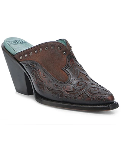 Corral Women's Inlay Studded Mules - Snip Toe
