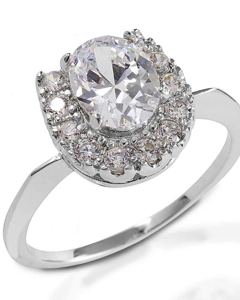 Kelly Herd Women's Oval Solitaire Horseshoe Ring