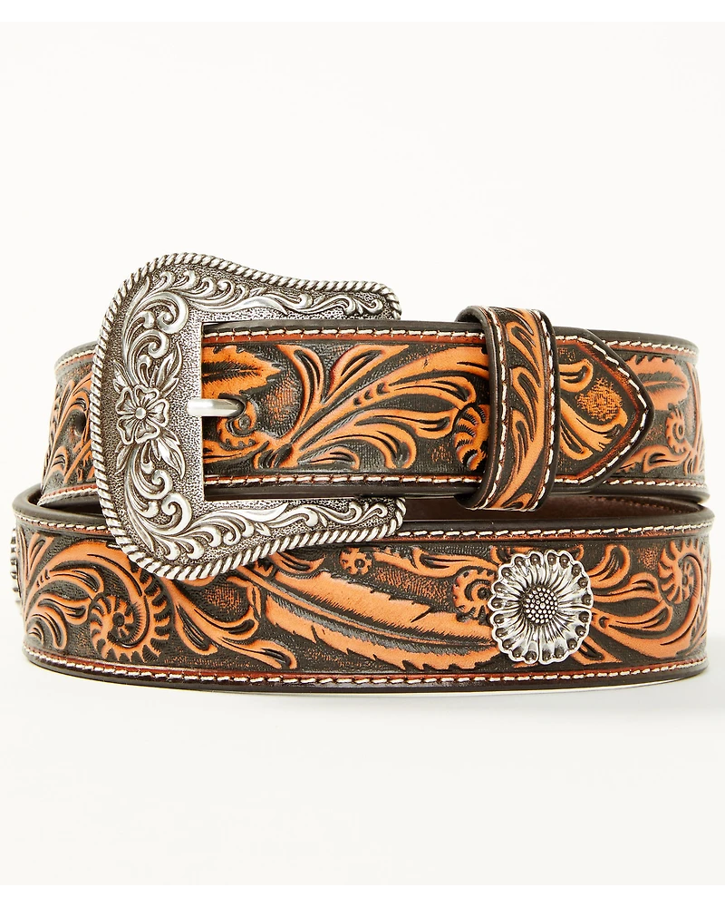 Shyanne Women's Floral Studded Tooled Belt