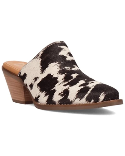 Dingo Women's Calico Hair-On-Hide Mules