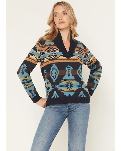 Shyanne Women's Southwestern Print Knit Sweater