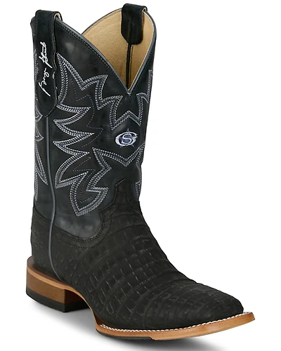Justin Men's San Antone Exotic Caiman Western Boots