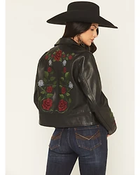 Idyllwind Women's Glenrose Floral Leather Jacket