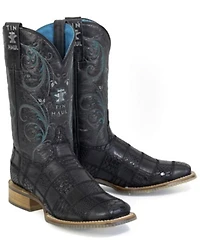 Tin Haul Women's Checker'd Western Boots - Broad Square Toe