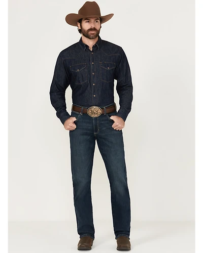 Wrangler Retro Men's Melbourne Dark Wash Slim Straight Stretch Denim Jeans - Tall