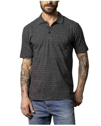 Kimes Ranch Men's Harlan Striped Short Sleeve Button-Down Polo Shirt