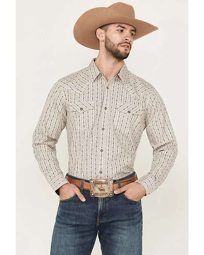 Moonshine Spirit Men's Trench Town Striped Long Sleeve Snap Western Shirt
