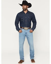 Wrangler Retro Men's Light Wash Slim Bootcut Stretch Denim Jeans