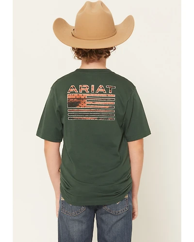 Ariat Boys' Flag Logo Short Sleeve Graphic T-Shirt