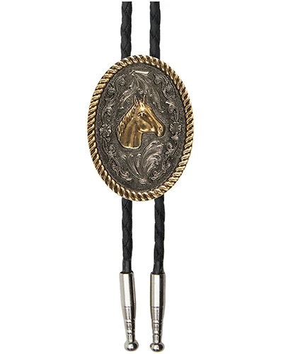 Cody James Men's Horse Head Medallion Bolo Tie